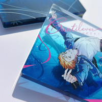 Briques acryliques transparentes personnalisées de 20 mm, dessins animés, artisanat en plastique, impression numérique UV personnalisée en couleur CMYK pour cadeaux d'anniversaire