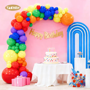 याचेन 142 पीसी रंगीन नीले हरे पीले रंग का नारंगी लेटेक्स गुब्बारे गार्लैंड आर्क किट - Product Image 4