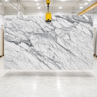 Prix des dalles de marbre Arabescato |   Pierre naturelle polie blanche et grise de 18 mm pour revêtement mural de luxe pour hôtel, villa, cuisine
