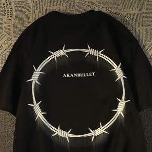 Camiseta Oversize Estampada para Hombre <span class=keywords><strong>de</strong></span> <span class=keywords><strong>Marca</strong></span> <span class=keywords><strong>de</strong></span> Diseñador Moda <span class=keywords><strong>de</strong></span> Verano Alta Calidad 100% Algodón Estilo Casual Deportivo en Tendencia - Product Image 3