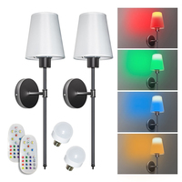 Applique murale LED rechargeable moderne en fer, éclairage tactile 3 couleurs pour salon et chambre