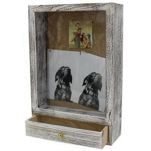 Tùy Chỉnh <span class=keywords><strong>12</strong></span>*16.5*4Inch Màu Trắng Đau Khổ Hiển Thị Ảnh Bó Hoa Mở Trước Khung Ba Chiều Với Ngăn Kéo Hộp Bóng Hiển Thị H - Product Image 4