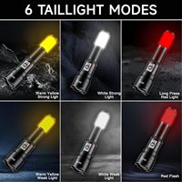 Lampe torche LED 10000 lumens 30W 18650, zoom 10 km, type-C, COB, lampe de poche tactique de camping, lampe torche LED haute puissance