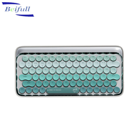 Lofree mesin tik LED untuk wanita, mesin tik permainan kantor lampu latar LED gaya sederhana mekanis Keyboard BT nirkabel titik teh susu