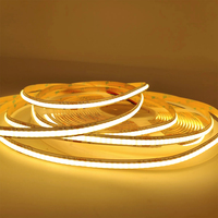 Lampu Strip LED COB Tembaga 2-kawat Dua Warna CCT 10M 24V Dapat Diredupkan Fleksibel 2700K~6500K 8MM 6+6W IP33 Ra90 Lampu Natal