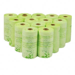 Sacs à déchets biodégradables écologiques personnalisés en gros pour chiens de compagnie, sacs à excréments de chien compostables écologiques - Product Image 1