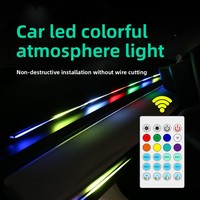 Pencahayaan Interior Mobil yang Dapat Dimodifikasi, Lampu Ambient Akrilik LED Dekoratif Aliran Lancar Tanpa Instalasi Bertenaga USB