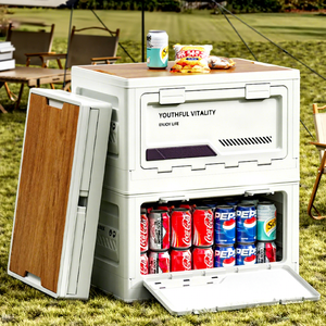 Boîte de rangement pliable multifonctionnelle pour le camping en voiture, les voyages en plein air, grande capacité - Product Image 1