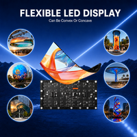 Écran LED flexible extérieur P3 étanche IP65, pleine couleur, panneau souple, haute luminosité, lisible en plein soleil, contraste élevé, personnalisable