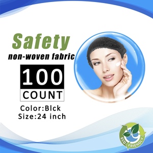 Chapeau bouffant <span class=keywords><strong>jetable</strong></span> 100 pièces 21 pouces (environ 53.3 cm) filet à cheveux capuchon anti-poussière élastique pour couvre-chef de cuisine de service <span class=keywords><strong>alimentaire</strong></span> - Product Image 3