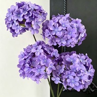 Fleurs artificielles en soie pour mariage, 90 tiges, fleurs d'hortensia simples - Décorations florales murales de style moderne/nordique/luxe léger