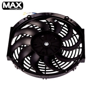 Đen 12 "DC 12V 80W Cong 10 Blade <span class=keywords><strong>Universal</strong></span> Auto Racing Parts Quạt Tản Nhiệt Mỏng Hệ Thống Làm Mát Quạt Tản Nhiệt Quạt Làm Mát - Product Image 6