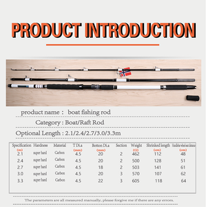 คันเบ็ดตกปลาคาร์บอนสูง,คันเบ็ดตกปลาขนาด2.4เมตร2.7เมตร3เมตร3.3เมตร - Product Image 2