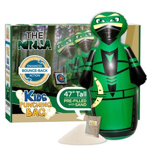 Saco de Boxeo Inflable de 47 Pulgadas para Niños, Relleno de Arena, Juguete de Boxeo Rebotable para Fiestas de Cumpleaños de Ninja, Juegos en Interiores - Product Image 2
