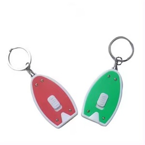 Custom Logo Printed Promotional Keychain Portable Plastic Light Weight Led <b>Mini</b> Flashlight <b>Keyring</b> - Product Image 3