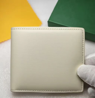Dompet Desainer Multifungsi, Tas Kartu Lipat Ganda, Tas Penyimpanan Kartu Ponsel, Pola Pendek Berbentuk Y dengan Kotak Hadiah Kartu