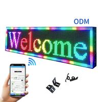 Pantalla LED Publicitaria Colgante, de Una o Dos Caras, Controlada por Móvil, con Texto Desplazable, para Interiores y Exteriores, Letrero LED de Barra