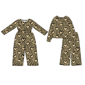Trendyism Boutique Vestito Personalizzato con Stampa <span class=keywords><strong>a</strong></span> Cuori e Quadretti per San Valentino, in Morbido Cotone Organico e Spandex - Product Image 2