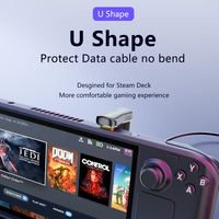 USB a zu USB C Adapter mit 11CM Disc ance 140W Schnell lade typ C Winkel konverter für Steam Deck Gamer Notebook