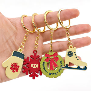 Custom Personalized Zinc Alloy Durable Digital Printing Keychain Promotional Business Souvenirs <strong>Gifts</strong> Winter Sports <strong>Ice</strong> <strong>Skating</strong> - Product Image 1