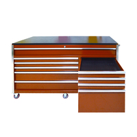Chariot à outils roulant en acier inoxydable de 72 pouces, personnalisable, avec revêtement en poudre, support OEM, garantie de 3 ans, utilisation en atelier