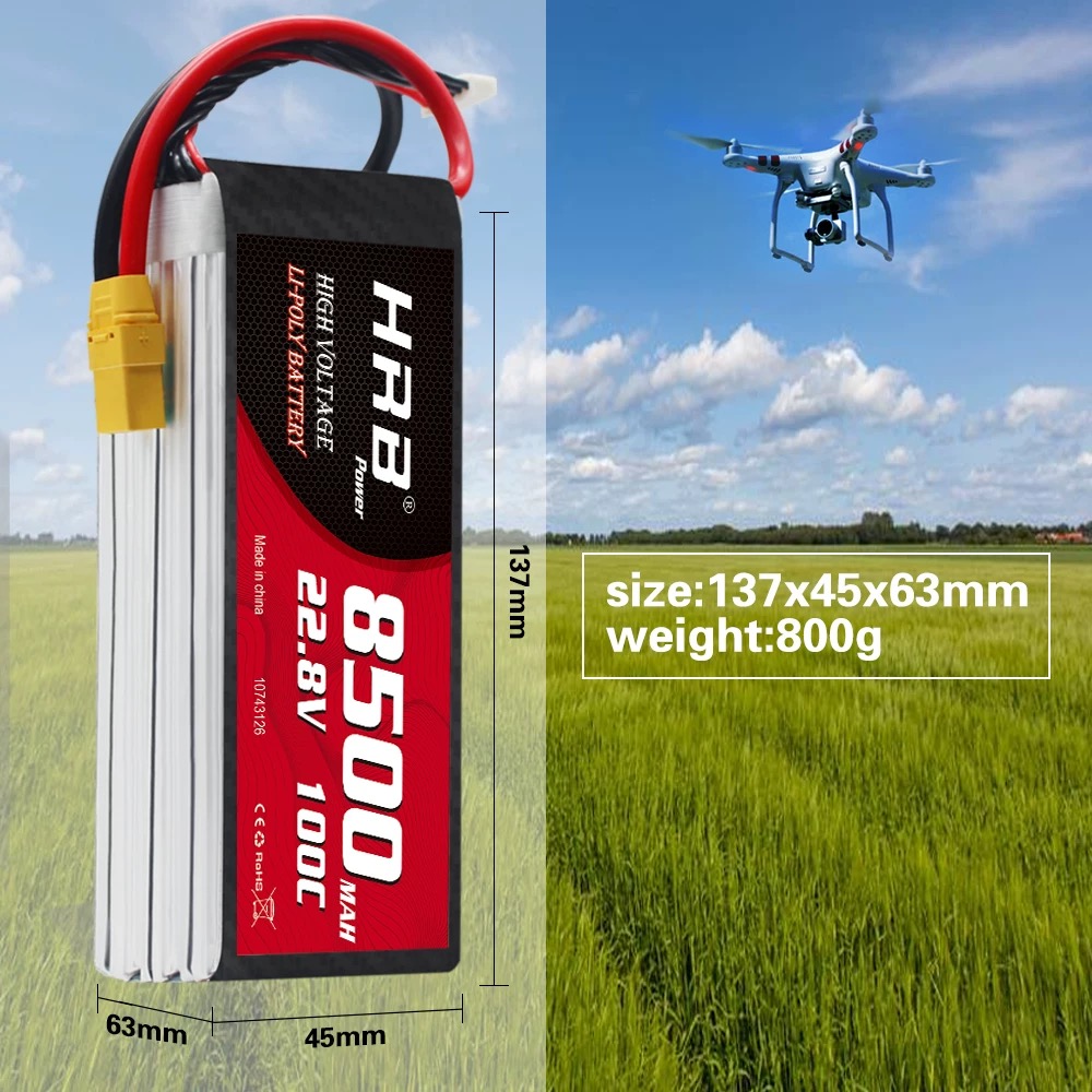 HRB 22,8 В 8500 мАч Lipo аккумулятор 6S XT60 EC5 XT90 T 100C Запчасти для квадрокоптера вертолет самолет автомобиль Лодка