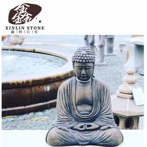 Estatua de <span class=keywords><strong>Krishna</strong></span> de piedra negra, Buda sentado, moldes tallados de tamaño natural, estatua de jardín de mármol, talla de piedra personalizada, 1,2 m, 1,5 m, 1,8 m, 2M - Product Image 1