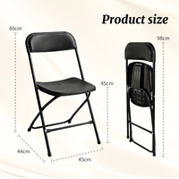 Chaises pliantes modernes en métal et plastique blanc, capacité de charge de 800 lb, pour événements extérieurs, jardins et fêtes, empilables, vente en gros