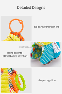 Động vật bé mềm lục lạc xe đẩy xe Ghế con hươu cao cổ kéo chuỗi âm nhạc treo bé Đồ chơi sang trọng làm dịu búp bê với âm nhạc - Product Image 3