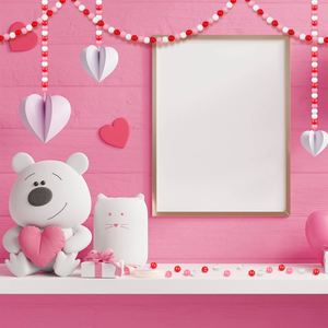 90 Uds. Cuentas de madera redondas de colores pulidos 16mm Día de San Valentín DIY adornos de joyería decoración del hogar suministros para manualidades - Product Image 4