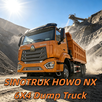 Специализированный восстановленный самосвал SINOTRUK HOWO NX 6X4 для перевозки речного песка, новые износостойкие шины, длительный срок службы