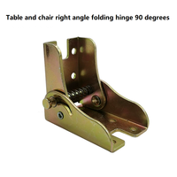 Charnières pliantes à angle droit pour table et chaise, charnières pliantes autobloquantes à 90 degrés, charnières pliantes à frein latéral pour bureau