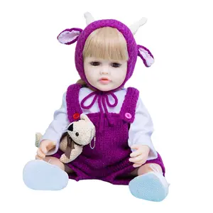 Venda quente 55Cm Full Plastic Dolls Toy Para Girl Gift Reborn Baby Dolls Soft Silicone Brinquedos