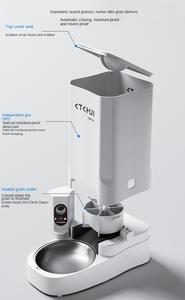 고급 충전식 자동 지능형 급식기 (고양이 및 강아지용) - 원격 제어, 정량 타이밍 및 모니터링 기능 포함 - Product Image 6