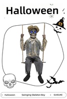 GUIGUKE Halloween Grand Clown Électrique Tournant et Balançant Effrayant, Décoration Thème Maison Hantée pour Enfants