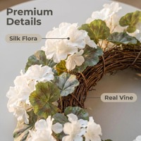 Lot de Couronnes d'Hortensias Artificiels en Gros – Décoration Intérieure/Extérieure pour Porte, Mur, Mariage – Fête des Mères, Remise de Diplôme, Pâques