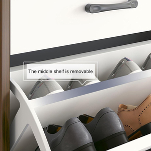 Tủ giày đựng đồ nội thất phòng khách hiện đại bán buôn tùy chỉnh phong cách châu Âu ba tầng có nắp mở - Product Image 4