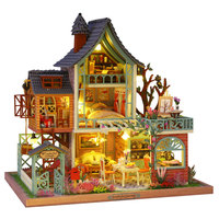 Kit de puzzle 3D en bois DIY, modèle de maison d'art 'Régale de la Jungle' 28x21x27cm, jouet cadeau