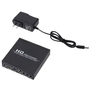 Euroconector HDMI a HDMI SCART + entrada HDMI con salida compatible con NTSC PAL formato HD Video Converter adaptador Monitor para DVD STB PS3