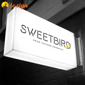Customized Outdoor Waterproof Acrylic Sign Advertising Light Box LED Square Light Box