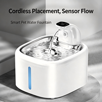 Fontaine à eau pour animaux de compagnie NicePets en acier inoxydable 304 |   Pompe sans fil sans prise, batterie amovible, autonomie de 60 jours |   Distributeur d'eau circulant pour chat et chien