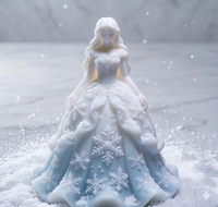 Moule en silicone Princesse des Neiges personnalisé pour la fabrication artisanale de bougies, savons et résines, fabrication de bougies parfumées, vente en gros OEM ODM