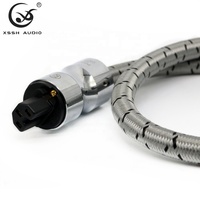 Câble d'alimentation en cuivre pur à 3 conducteurs YIVO XSSH Audiophile haut de gamme britannique UK IEC AC femelle mâle plaqué or cordon de câble d'alimentation britannique