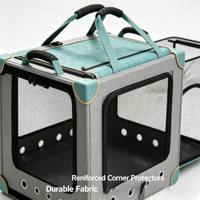 Cage de voyage pliable pour animaux de compagnie, grande capacité, pour chien et chat, utilisable en voiture, en intérieur et en extérieur