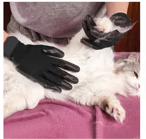 Vendita calda durevole Grooming guanti in Silicone rimovibile spazzola bagno di massaggio per cani e gatti