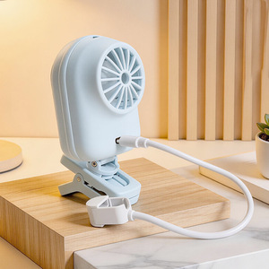 Portable <b>Mini</b> Clip On <b>Fan</b> <b>Usb</b> Rechargeable 2W DC Motor Button Control Hands Free Desk Use - Product Image 2