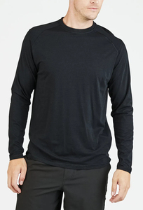 Camiseta Deportiva de Manga Larga para Hombre, de Poliéster/Algodón, de Alta Calidad, para Gimnasio y Fitness, de Secado Rápido, Transpirable, Ajustada, para Verano - Product Image 2