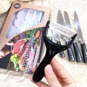 Hochwertige Schneide messer Set Keramik schäler 6 Stück Chef Fleisch beil Küchenmesser Set Edelstahl - Product Image 4