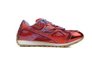 Chaussures de course décontractées basses Bottega Veneta Orbit de haute qualité, baskets rétro argentées respirantes en cuir véritable, tendance - Product Image 3