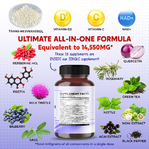 OEM tutto naturale NAD Trans resveratrolo berberberina quercetina fisetina integratore di cardo di latte supporto per la salute cellulare degli adulti - Product Image 2